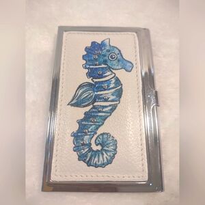 Brighton Nautical Seahorse Card Case